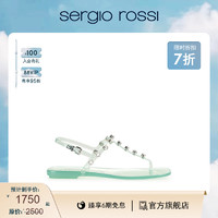 sergio rossi Jelly果冻胶囊系列钻扣/平底/高跟拖鞋凉鞋