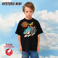 HYSTERIC MINI 黑超奶嘴鲨鱼印花短袖T恤Hystericmini日本制亲子装童装男童夏装