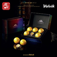 Volvik 沃维克高尔夫球 珠光面三层球SOLICE黄金礼盒款高尔夫球高档黄金球送礼 黄金球