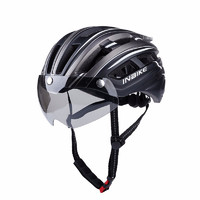 INBIKE 英派 山地公路自行车带风镜一体成型骑行头盔男女安全帽子单车装备