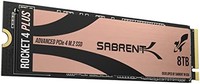 SABRENT 8TB Rocket 4 Plus NVMe 4.0 Gen4 PCIe M.2 内置固态硬盘至尊性能固态硬盘 R/W 7100/6600MB/s