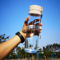 悠家良品 大容量运动水杯子塑料便携健身水壶男生简约女学生耐高温水瓶茶杯