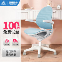 恒林 糖豆儿童椅电脑椅家用学生学习椅透气升降可调节靠背座椅人体工学椅写字椅子 HLC-2901蓝色