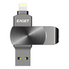 EAGET 憶捷 i66 USB 3.0 蘋果U盤 黑色 128G USB-A/Lighting雙口