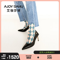 AJOY SAHU 原创系列/博主同款 尖头通勤高跟鞋细跟浅口鞋女