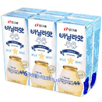 宾格瑞（BINGGRAE）韩国进口牛奶 香草味牛奶饮料200ml*6