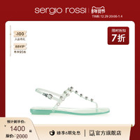 sergio rossi Jelly果冻胶囊系列钻扣/平底/高跟拖鞋凉鞋
