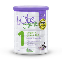 澳洲原装进口Bubs(贝儿)  有机草饲牛奶粉婴儿配方粉 1段（0-6个月）含益生菌 800g/罐