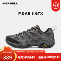 MERRELL 迈乐 户外减震徒步鞋MOAB3 GTX防水低帮透气轻量舒适耐磨防滑登山鞋J035797 J035799 灰-3 GTX 43