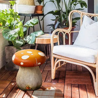 柒夏 欧式蘑菇桌椅大型落地摆件 蘑菇椅子
