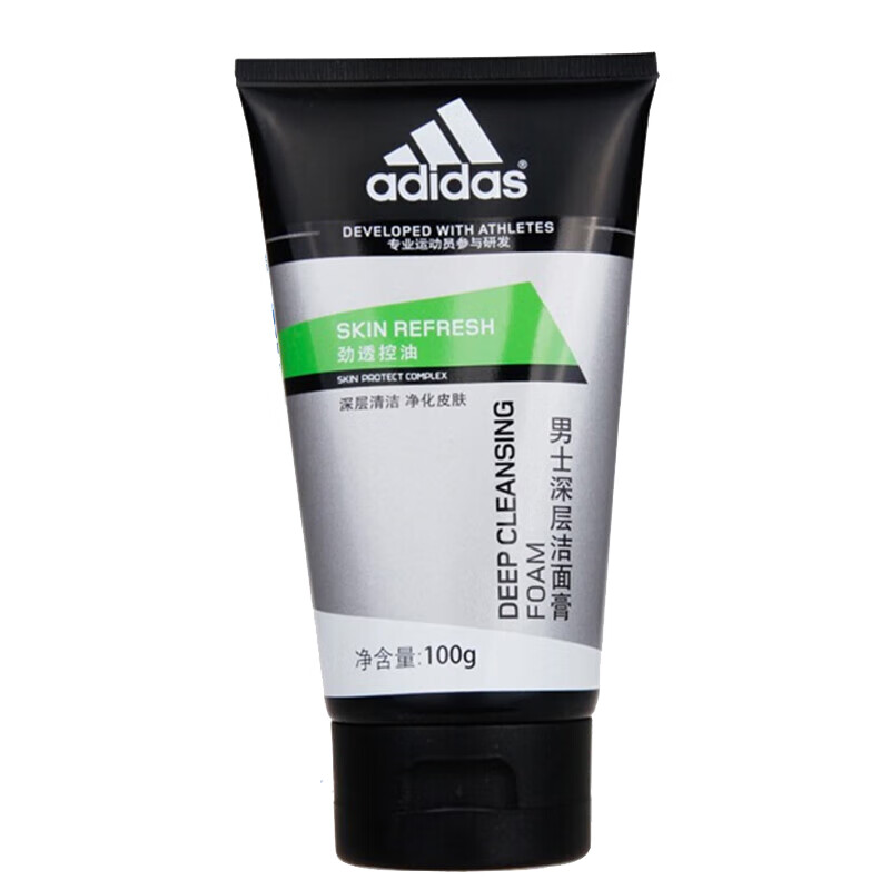 adidas 阿迪达斯 男士深层洁面膏 劲透控油 100g