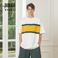PUBLISH Block Tee 美式拼色条纹T恤水洗短袖