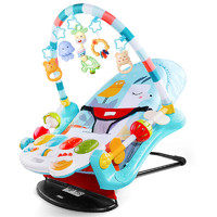 博比龙 儿童摇椅婴幼儿玩具脚踏钢琴早教健身架新生儿0-18个月宝宝摇摇椅 健身架+护栏+摇椅 (4.2kg)