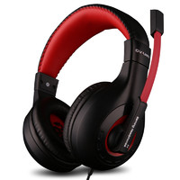ovann 欧凡 X4 耳罩式头戴式有线耳机 黑红色 3.5mm