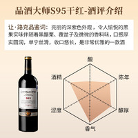 CASTELLO 卡斯特 法国卡斯特品酒大师S95干红葡萄红酒波尔多AOP级1瓶