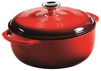 LODGE 洛极 搪瓷铸铁荷兰煮锅 4.5qt 红色