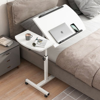 SHICY 實采 新款 床邊可移動簡約桌子家用學生書桌臥室移動懶人電腦桌 60x40白色可折疊