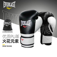 EVERLAST 艾华朗 拳击手套男女训练火花系列散打泰拳格斗专业自由搏击打沙袋拳套艾华朗P00001923 黑白 14oz