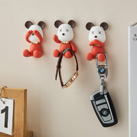 BOMAROLAN 堡瑪羅蘭 可愛暴力熊免打孔粘鉤創意壁飾進門后鑰匙廚房插頭掛鉤多功能收納
