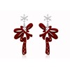 HEFANG Jewelry 何方珠寶 雪花系列 紅絲絨飄帶耳環 HFK125284