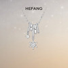 HEFANG Jewelry 何方珠寶 雪花系列 雪環冰晶項鏈 HFK127225