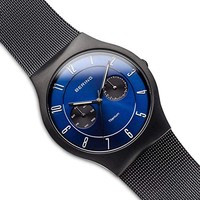 BERING 丹麦品牌 钛系列 石英男士手表 时尚简约钛合金系列男士手表 防水石英表钢带商务手表