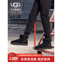 UGG 冬季男士靴子经典迷你短筒休闲舒适迷你短靴雪地靴 1115565 BLK | 黑色 44