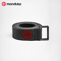 Manduka UnFoLD瑜伽带防滑健身训练辅助用具金属扣加厚练习伸展拉筋带雷霆灰(244cm)