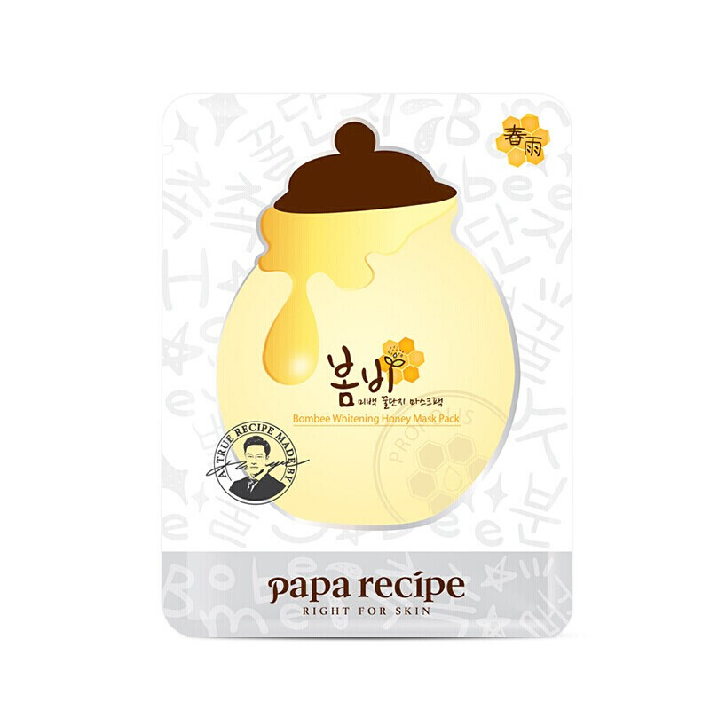 春雨(papa recipe) 蜂蜜面膜补水保湿 舒缓滋润肌肤 敏感肌肤可用 韩国进口 白蜂胶面膜1片体验装