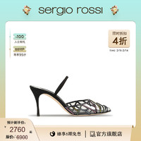 sergio rossi 女鞋2022春夏Godiva系列尖头钻饰高跟鞋