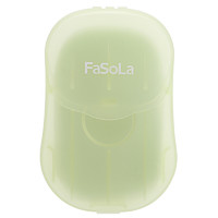 FaSoLa香皂片便携式旅行户外洗手香皂纸片小肥皂片肥皂纸50片旅游用品 绿茶（50片装）