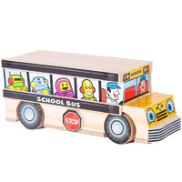 WORKPRO 萬克寶 木質兒童玩具益智積木拼圖小孩玩具禮物公交車賽車