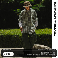 ROARINGWILD 男士短袖衬衫 ORW212221-14 深绿色 XL