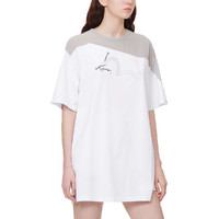 EVISU 惠美寿 海鸥标志拼接短袖女式T恤连衣裙