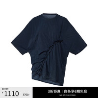 Yohji Yamamoto 山本耀司 女士纯色修身T恤YQ-T15-675-2-2 深蓝色 S