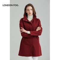 LONDON FOG 女士时尚潮流大立领宽松单排扣中长款风衣薄款纯色简约女装
