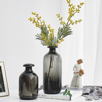 BOMAROLAN 堡瑪羅蘭 歐式ins風棕色簡約干花花瓶餐桌裝飾品客廳清新簡約插花家居擺件
