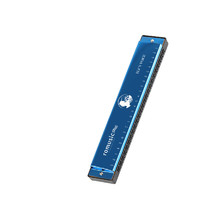 PLUS會員：Romusic 口琴 24孔復音C調初學口琴（藍色）