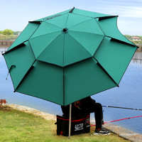 猛攻 钓鱼伞2.0米万向防雨 折叠抗风加厚防晒双层遮阳伞
