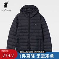 Polo Sport男装 轻薄羽绒服2023秋冬新款保暖休闲时尚连帽