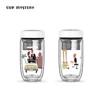 CUP MYSTERY CUPMYSTERY茶杯罗马玻璃杯男分离被商务时尚女生水杯子分离茶仓