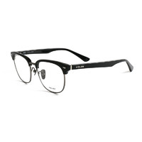 POLICE 中性款银色镜圈黑色眉毛镜框黑色镜腿金属全框光学眼镜架眼镜框 VPL894K-0509 54MM