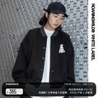 ROARINGWILD AW21 咆哮野兽 黑色刺绣图像棒球夹克