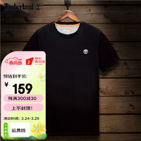 Timberland 短袖T恤男士春夏新款戶外日常通勤小LOGO簡約黑色半袖 A2EKJ001/黑色 S/170