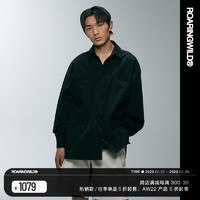 ROARINGWILD 男士长袖衬衫 MRW221210-BL 黑色 S