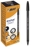 BiC 比克 Cristal Exact 细笔尖 0.7 毫米 黑色 20 支