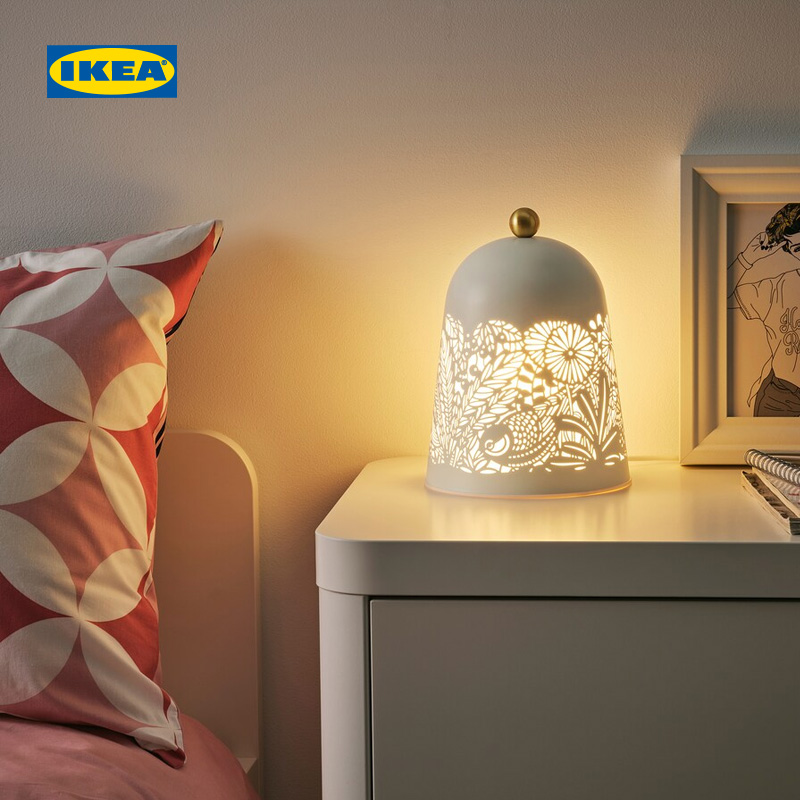 IKEA宜家SOLSKUR索尔斯库LED台灯镂空树林图案台灯现代简约