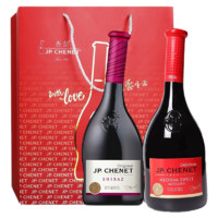J.P.CHENET 香奈 礼品酒 红酒礼盒装葡萄酒 西拉干红+半甜红 礼盒装