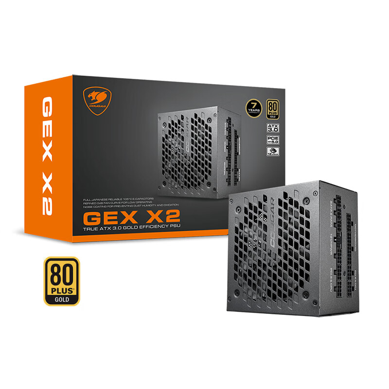 骨伽 GEX X2 850/1000W金牌全模组电源 ATX3.0/原生PCIe5.0/全日系电容 GEX X2 1000
