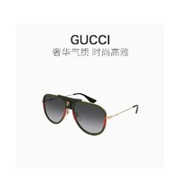 GUCCI 古驰 女士眼镜 黑色拼透明色镜片 太阳镜 GG0062S-015  时尚经典